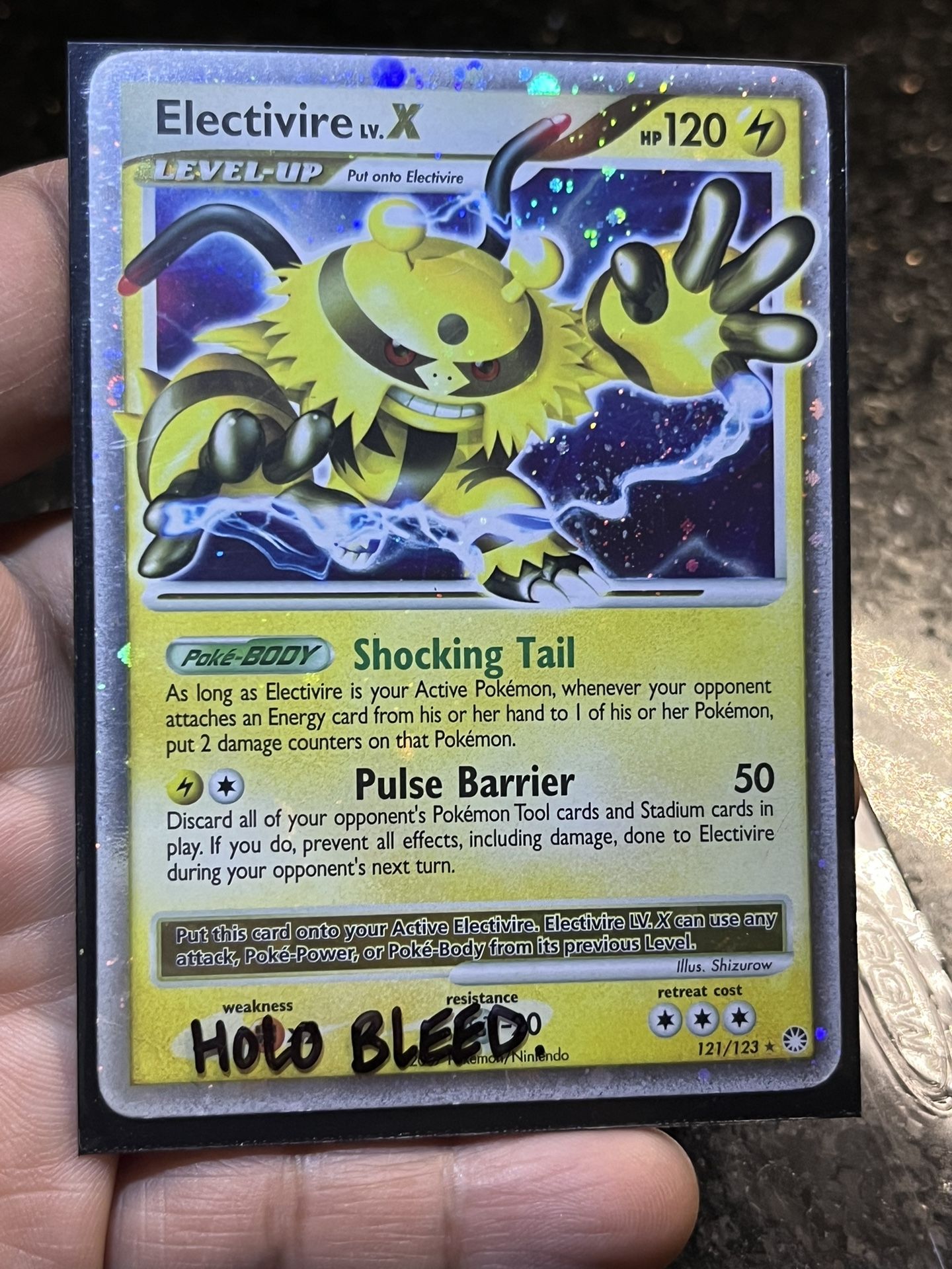 Pokemon card Electivire Lv.X 121/123 Mysterious Treasures Ultra Rare Holo 2007