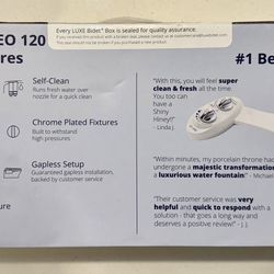  Vendo: Bidés no eléctricos, Nuevos, para Lavado Trasero De Asiento de Inodoro, Marca: LUXE Bidet NEO 120 Plus.