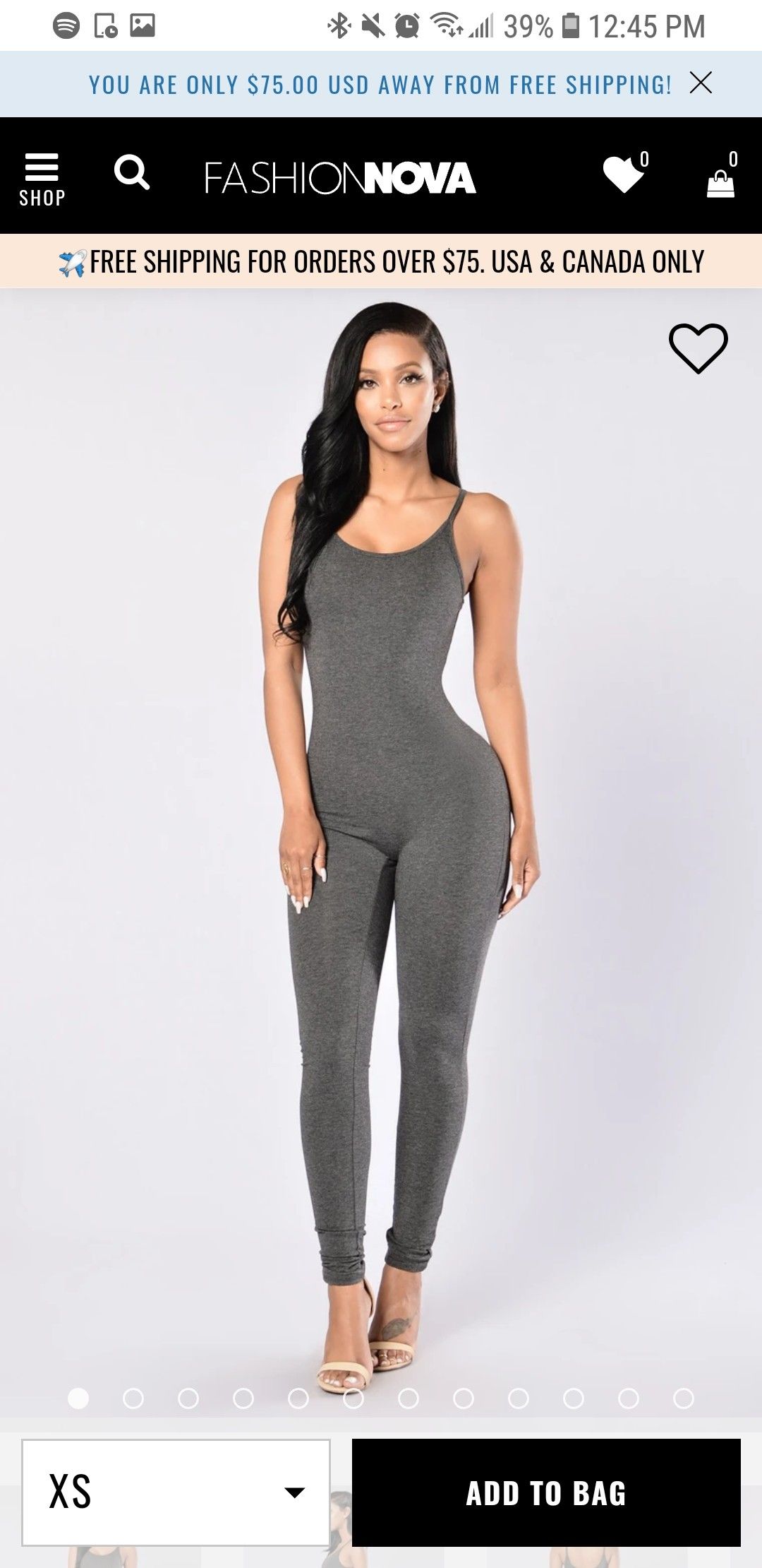Brand new Fashionnova charcoal grey women's/ teenager girls jumpsuit xs