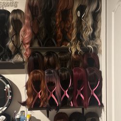 Synthetic Wig Plus Wig Stand