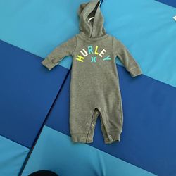 Hurley Hooded onsie 3 Months 