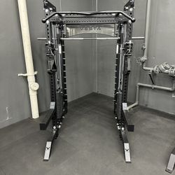 PRO SERIES Ultimate Half Rack Functional Trainer w/Smith Machine Bar | 400lb Stack | Gym Equipment | Fitness | Commercial | Squat Rack 