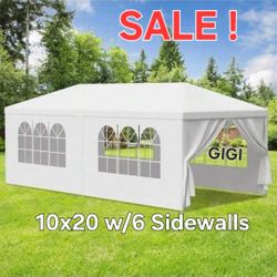 10x20 wedding party tent outdoor canopy teng with side walls white FOR S@LE