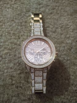 Michael Kors Rose Gold Chronograph Glitz Watch