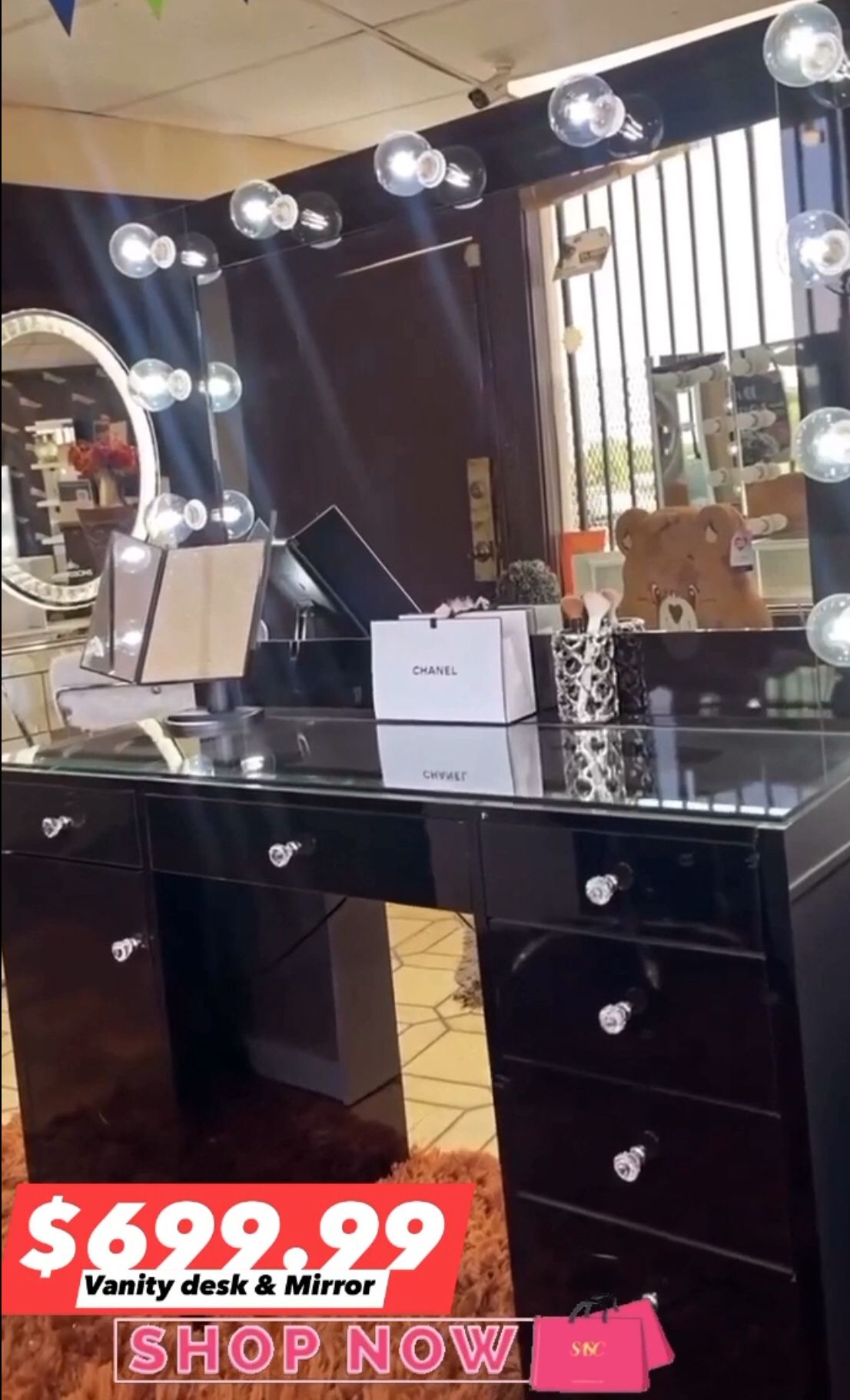 Vanity Desk & Mirror 