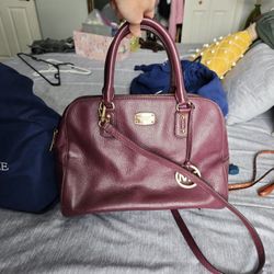 Michael Kors Maroon Satchel 