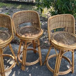 3 Wicker High Chairs