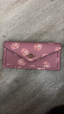 Coach Floral Print Slim Envelope Wallet