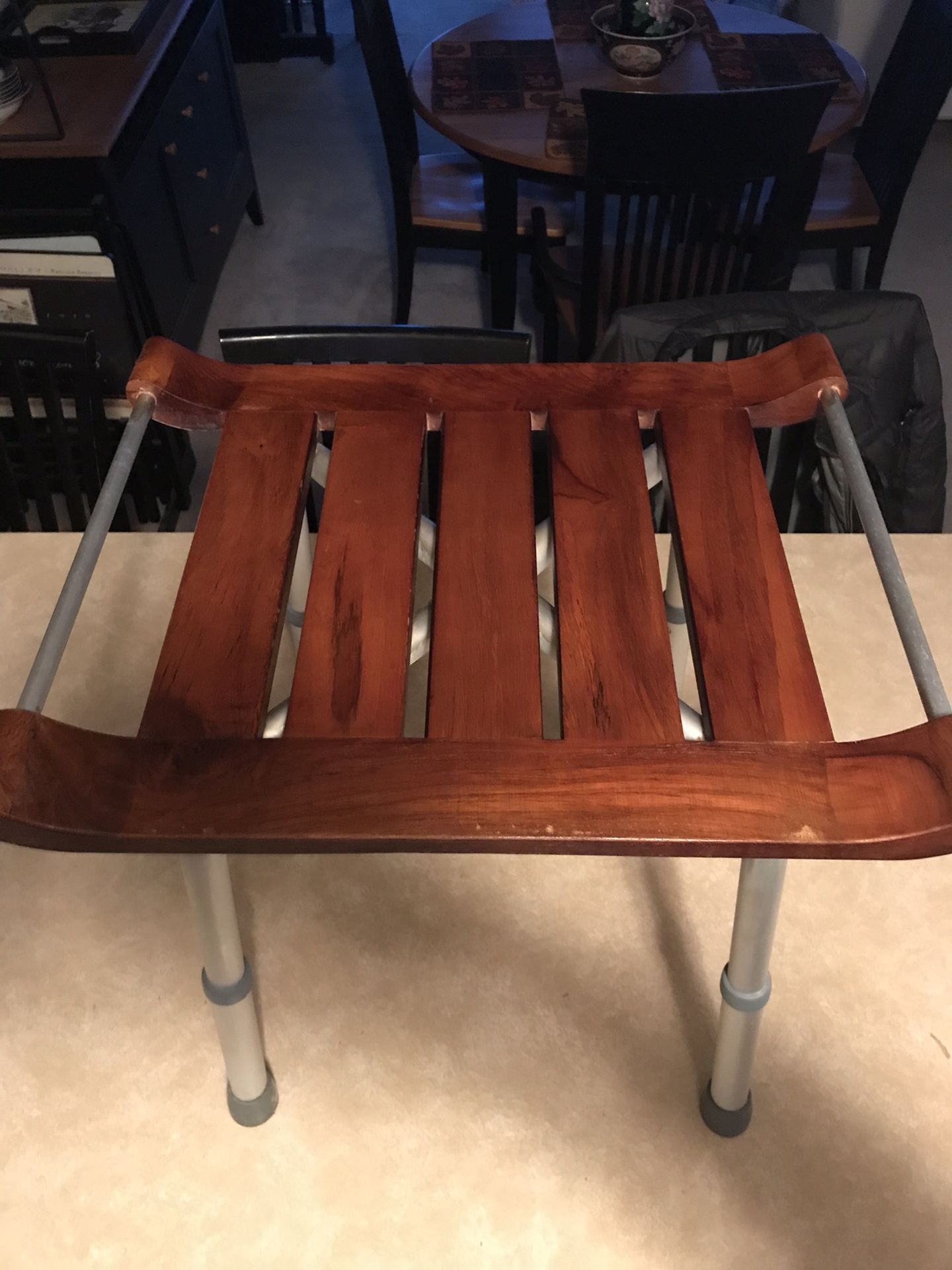 Shower Chair - Teak - Adjustable