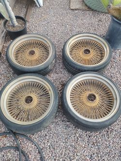 Gold 20s Dayton wire wheels