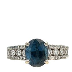 Lady's 14K White Gold Diamond Ring Size 8 6g (PO1016531)