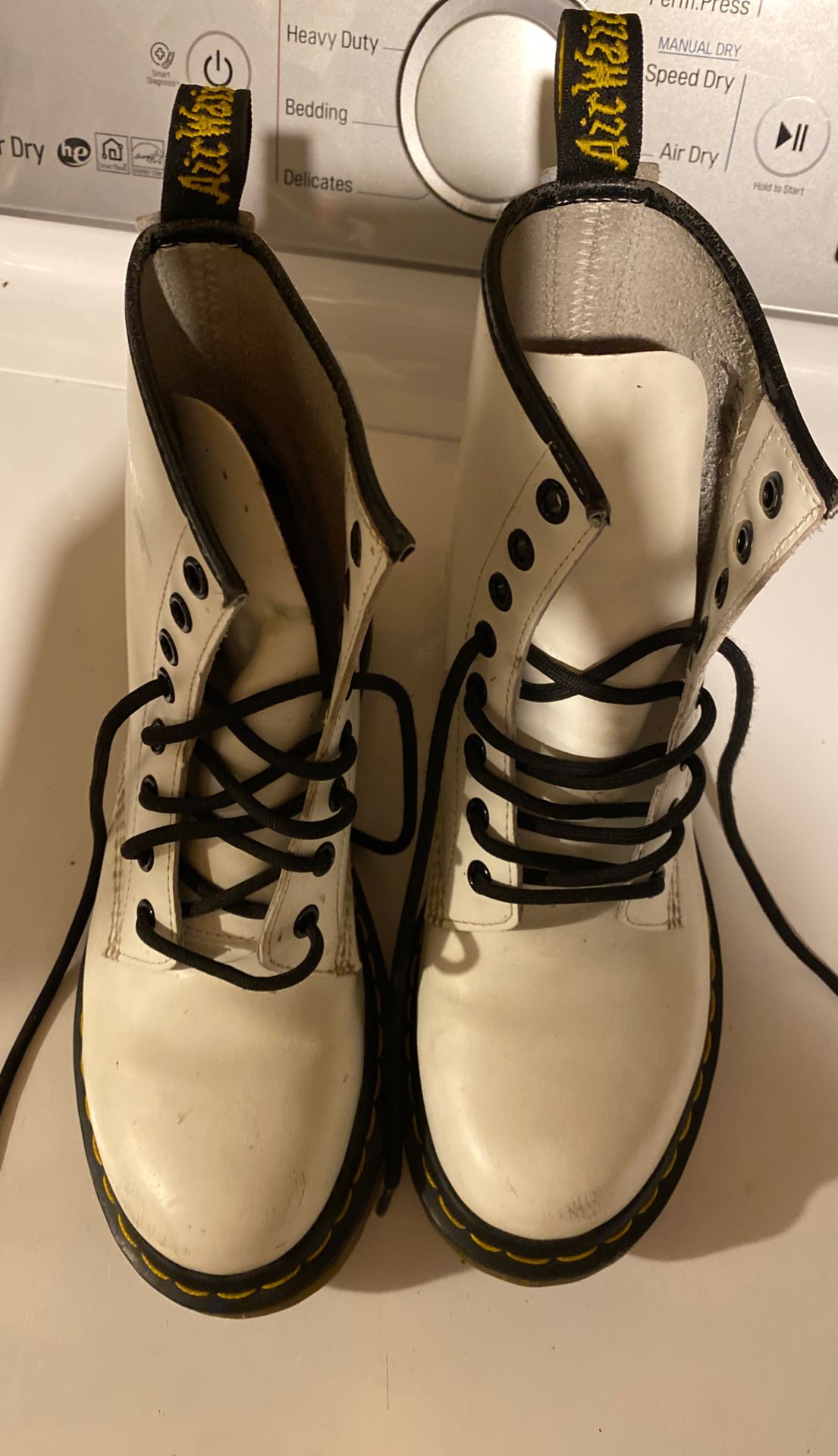 White dr martens in size 7