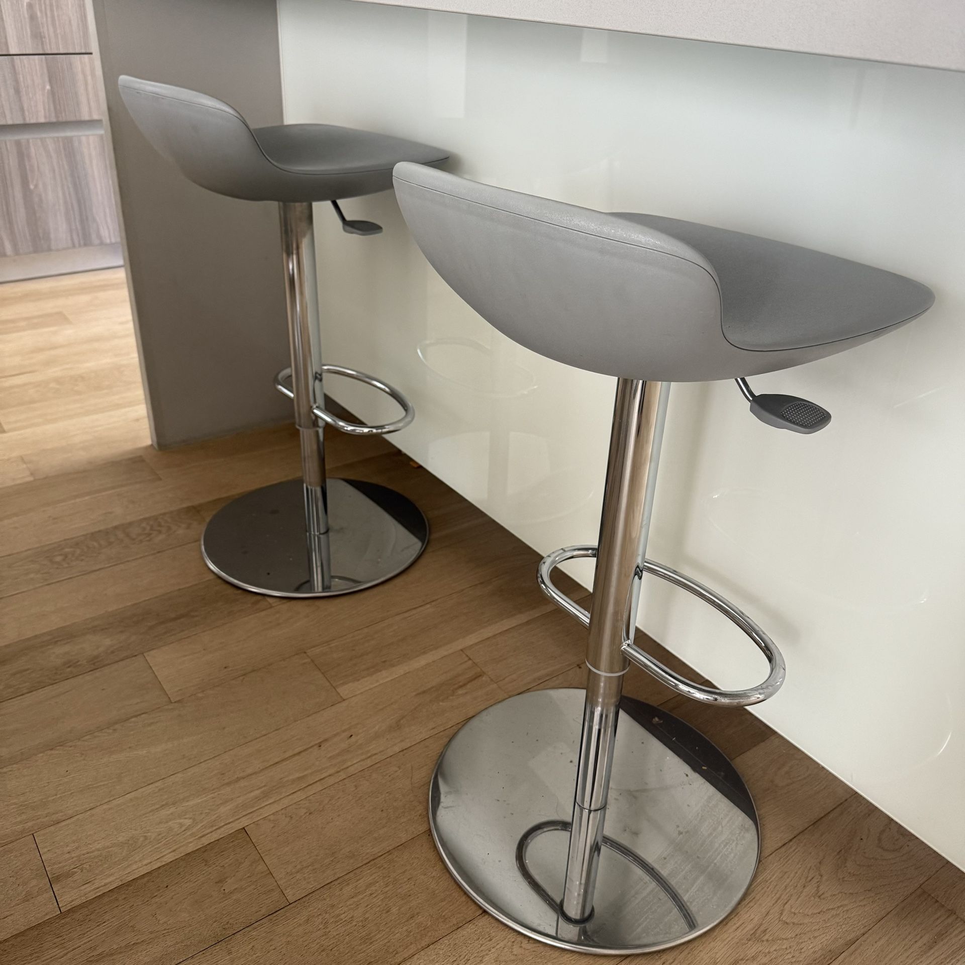 Two modern bar stools