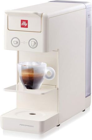 Illy Y3.3 Single Serve Espresso and Coffee Capsule Machine, 12.20x3.9x10.40 (White)