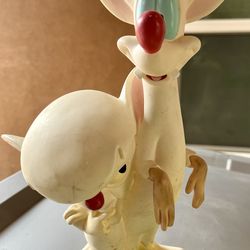 Vintage Pinky and The Brain Hard Plastic Figure 10 1/2"