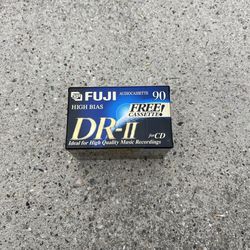 Fuji DR-II High Bias Type II Audio Cassette Tape 90 Min Lot of 5 New Sealed Slim