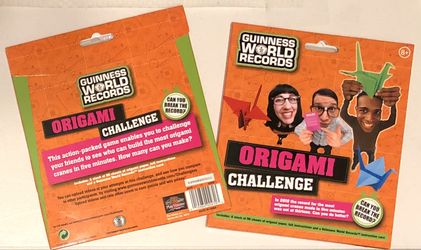 Two (2) Origami Challenge Game Packs - Guinness World Records. Can you break the record?