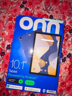 Onn TBIND100135925 10.1" Tablet, 32GB 3GB RAM (2025 Model) - Indigo With Onn Protective Folding Stand Case.