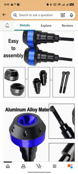 Motorcycle Frame Sliders Crash Pad Falling Protector Compatible with Yamaha R25 R3 MT03 MT07 FZ07