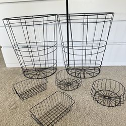 black wire baskets 