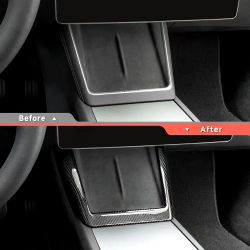 Brand New 2025-2026 Tesla Model Y Juniper Real Carbon Fiber Wireless Charging Area Cover Trim