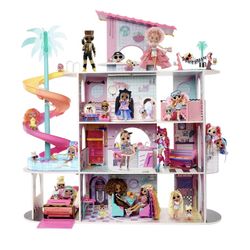 LOL Surprise OMG House of Surprises New Real Wood Dollhouse, Assembly  Required 