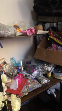 Arts and crafts supplies 1 box,  1 box of tie dye colors as well