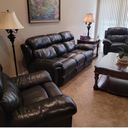 Leather Couch Set/sillones 