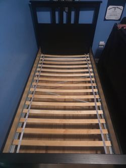 Bed frame with mattress and box spring