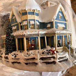 Lot Of 8 Thomas Kinkade Christmas Hand Painted  Hawthorne Village, 2000 Year
