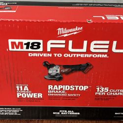 Milwaukee M18 FUEL 18V Lithium-lon Brushless Cordless 4-1/2 in./5 in. Grinder w/Paddle Switch (Tool-Only)