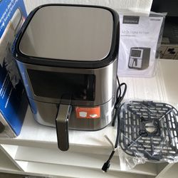 Insignia™ - 3.4 Qt. Digital Air Fryer - Stainless Steel Model:NS-AF34D2