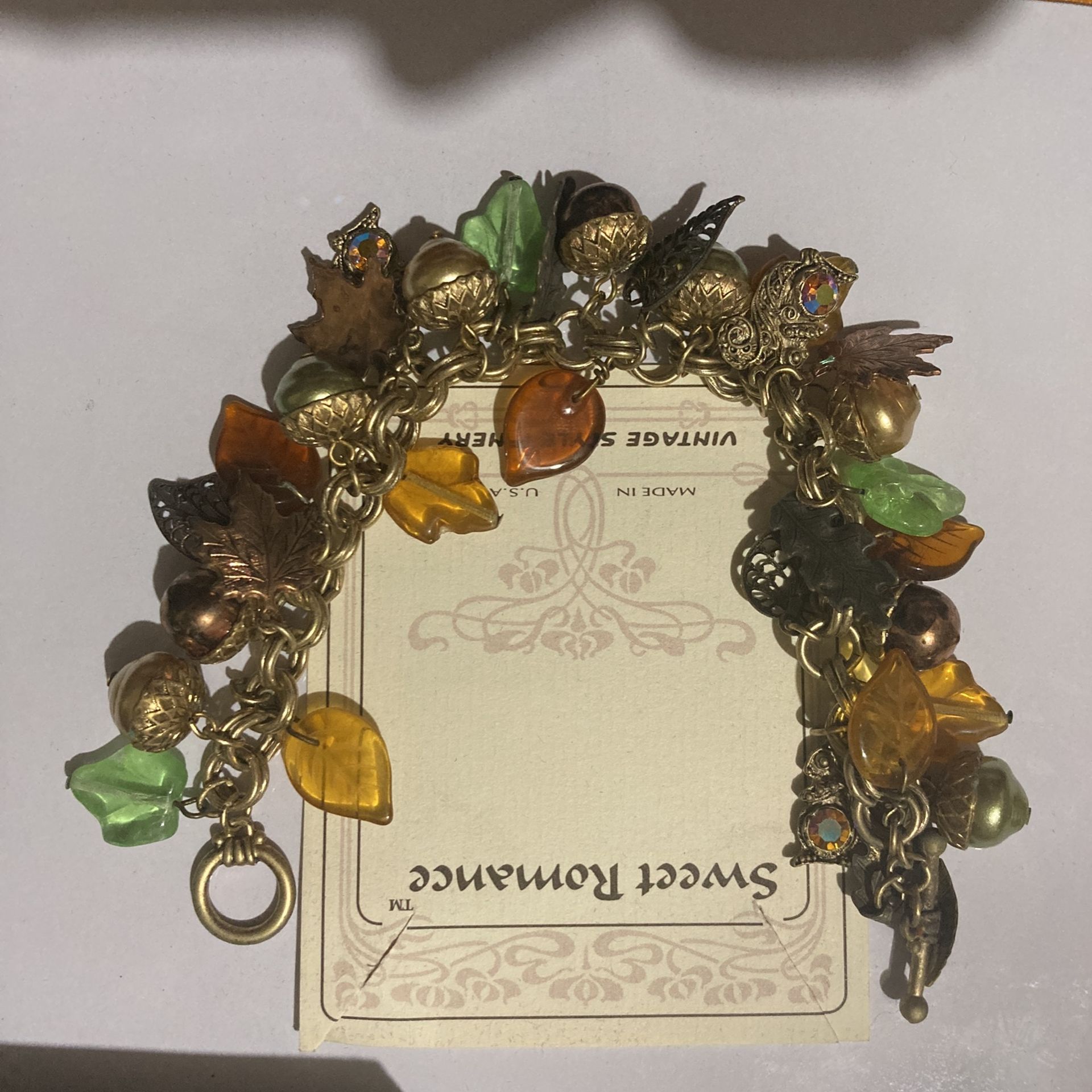 Sweet Romance Squirrel's Harvest Charm Bracelet