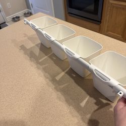 IKEA Storage Bins - 4 Adjustable Bins With Hardware 