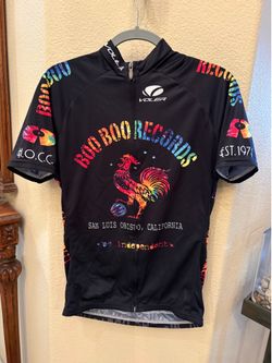 VOLER Women Boo Boo Tie Dye Rainbow Rooster Cycling Full Zip Jersey Size XL