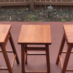 Rustic Solid Wood Bar Stools - Sturdy, Stylish, & Ready To Impress! 