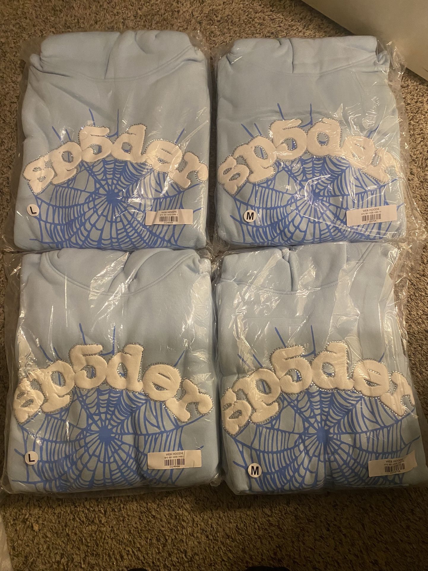 1:1 Sky Blue Sp5der Hoodie