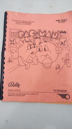Mr. And Mrs. Pac Man Pinball Machine Manual...Includes Schematics