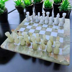 Marble Chess Set with Storage Box,stone Chess Set for Fathers Day Gift For Him