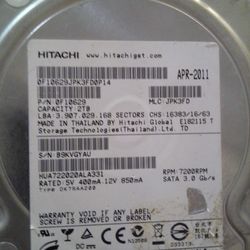 2 Tb Desktop Hardrive Sata Hitachi 
