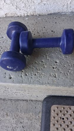 2- pesas de 8- libras cada una-16- libras total-