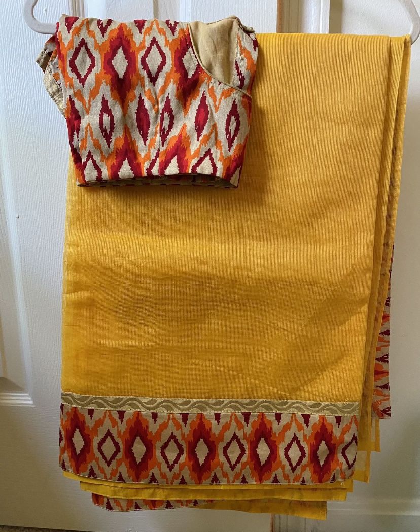 Saree With Stitched Blouse