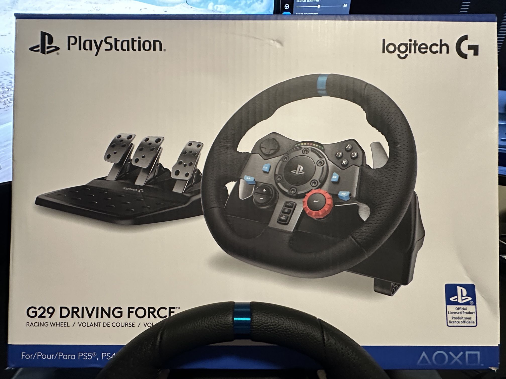 Logitech G29 Steering Wheel & Shifter PS4 PS5 Or Pc