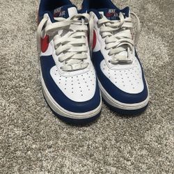 Nike Air Force Ones Red, White And Blue Comes With No Box
