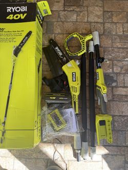 RYOBI 40V 10 in. Cordless Battery Pole Saw with 2.0 Ah Battery and Charger