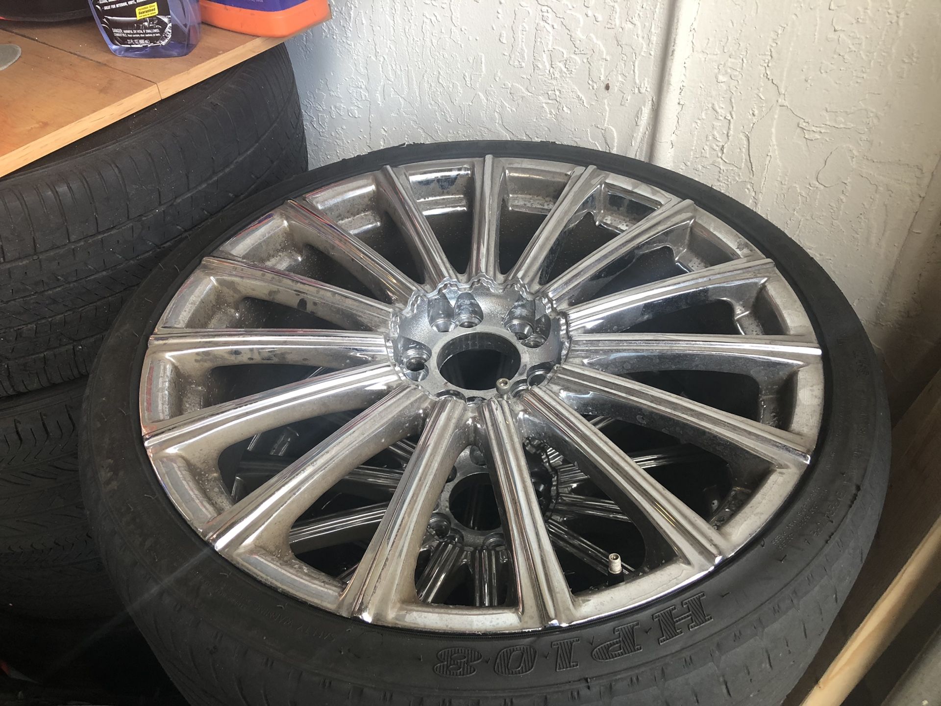 Set of chrome rims. Free. 20” universal 5 lug