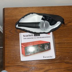 Brand New Scarlett Solo Interface & Shure Wired Microphone 