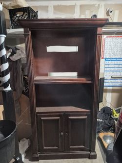 Dark Wood Entertainment Center / Cabinet with Storage