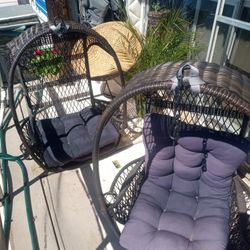 2 Egg Hanging Chairs