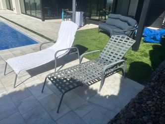 2 Grey Lounge Chairs with Metal Legs and Metal Arm Rests, Great Quality